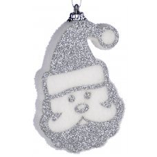 Χριστουγεννιάτικος Άγιος Βασίλης με Ασημί Στρας (10cm)